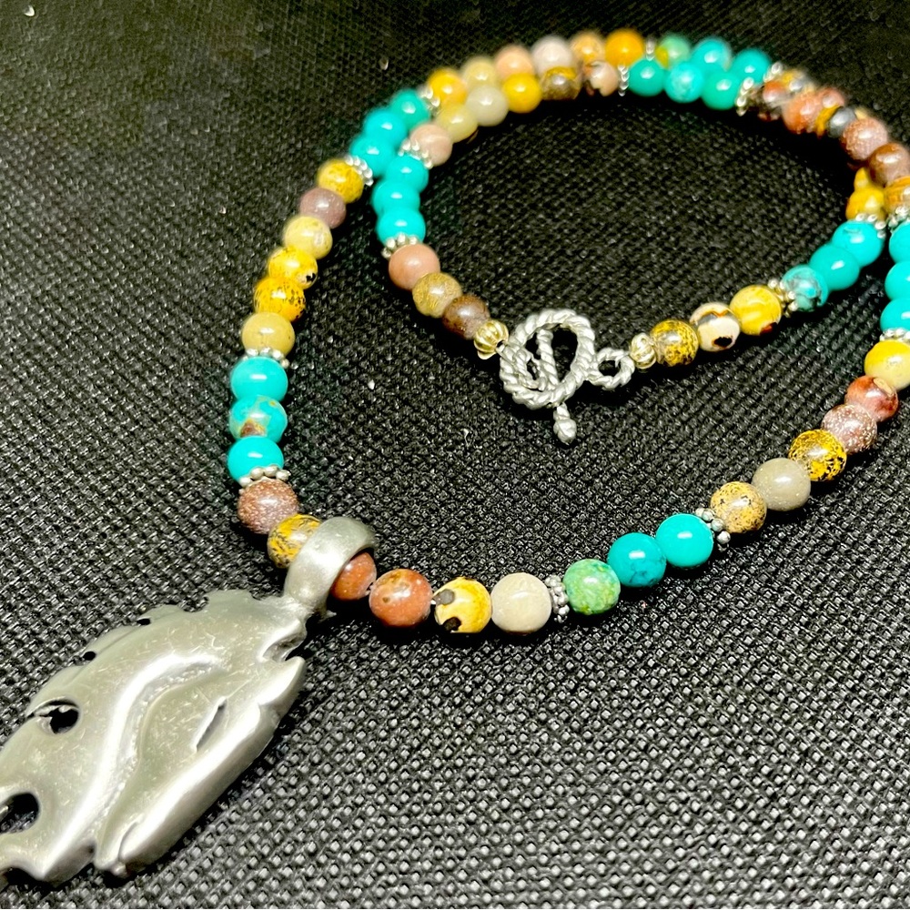 Hand-crafted beaded necklace